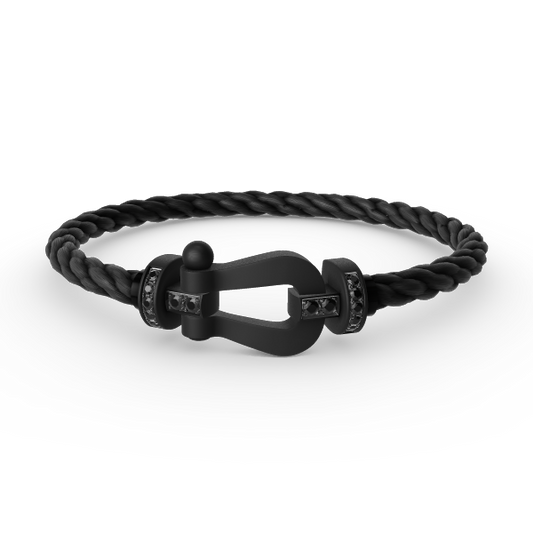 [Agudo Jewelry]FORCE LARGE SERIES HORSESHOE BLACK SAMURAI BRACELET