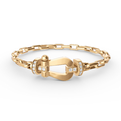 [Agudo Jewelry]FORCE LARGE HORSESHOE CLASP  METAL BRACELET