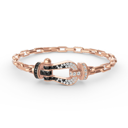 [Agudo Jewelry]FORCE LARGE HORSESHOE CLASP  METAL BRACELET