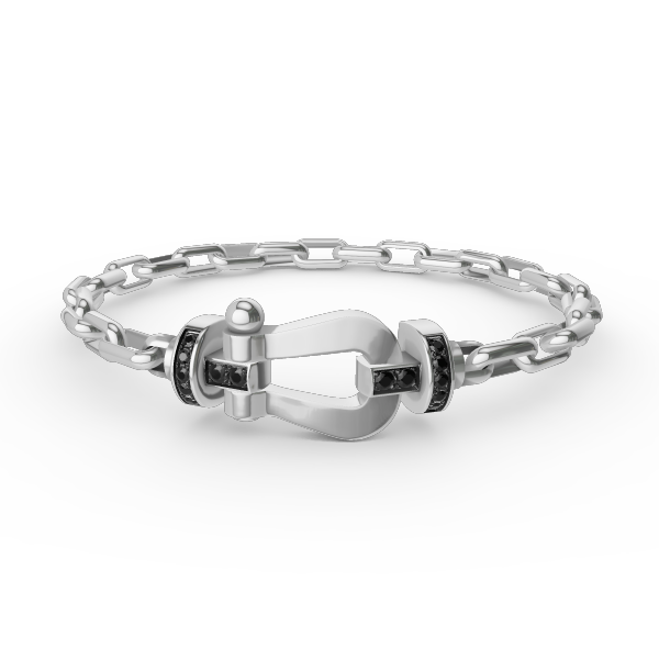 [Agudo Jewelry]FORCE LARGE HORSESHOE CLASP  METAL BRACELET