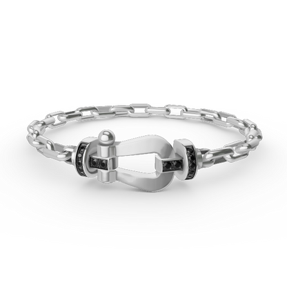 [Agudo Jewelry]FORCE LARGE HORSESHOE CLASP  METAL BRACELET