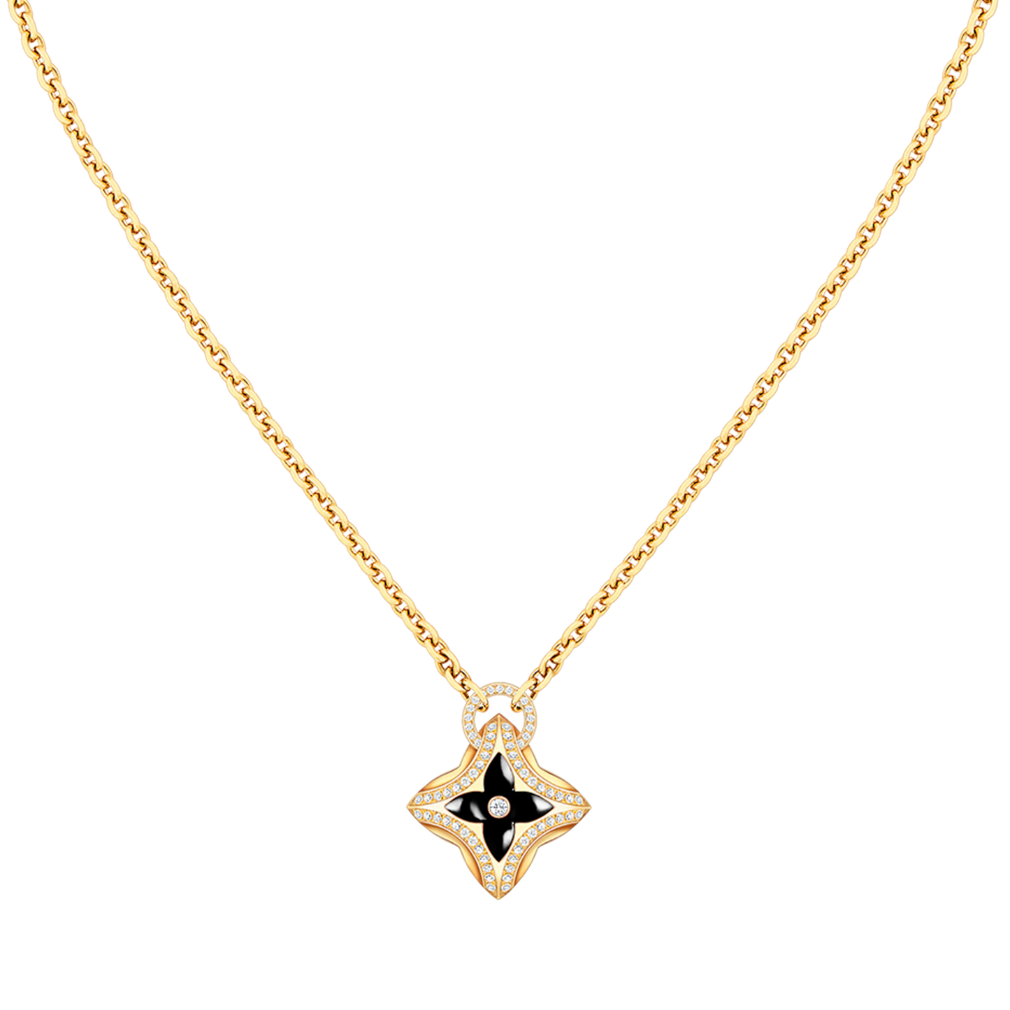 [Agudo Jewelry]STAR PEDANT PINK GOLD DIAMOND NECKLACE