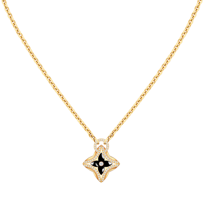 [Agudo Jewelry]STAR PEDANT PINK GOLD DIAMOND NECKLACE