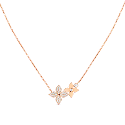 [Agudo Jewelry]STAR BLOSSOM NECKLACE PINK GOLD DIAMONDS