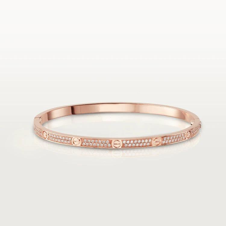 [Agudo Jewelry]LOVE BRACELET 3.65MM DIAMOND-PAVED SILVER