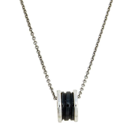 [Agudo Jewelry]ZERO 1 BLACK CERAMIC SILVER NECKLACE