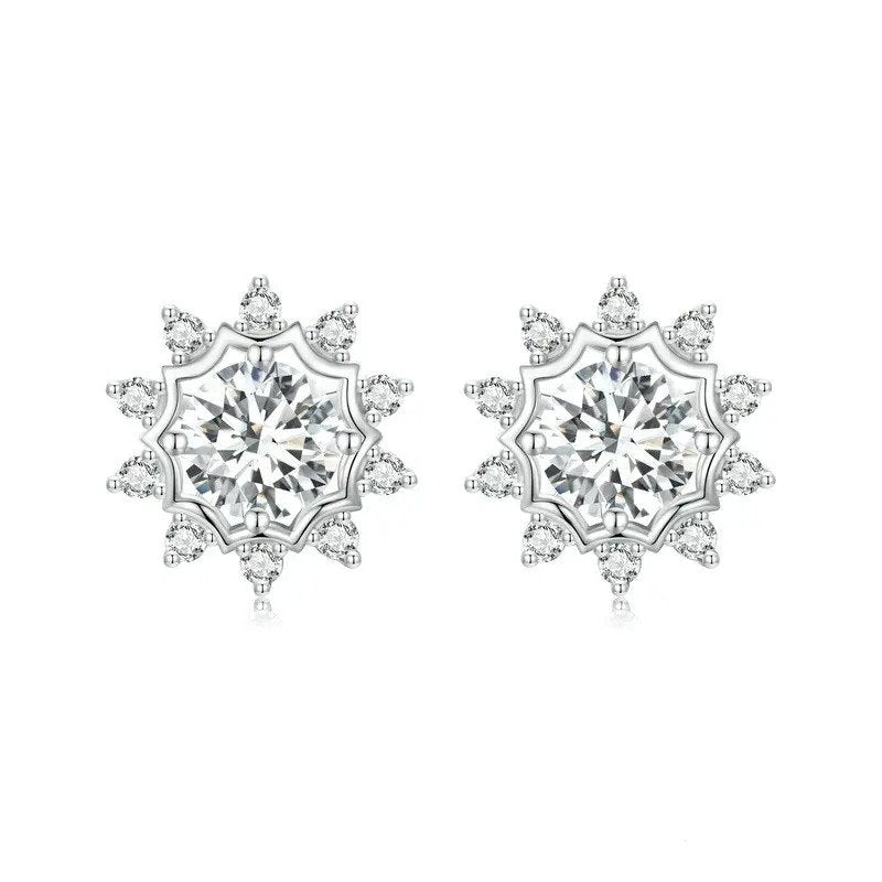 Dazzling Ideal Cut Lab Created Diamond Earrings