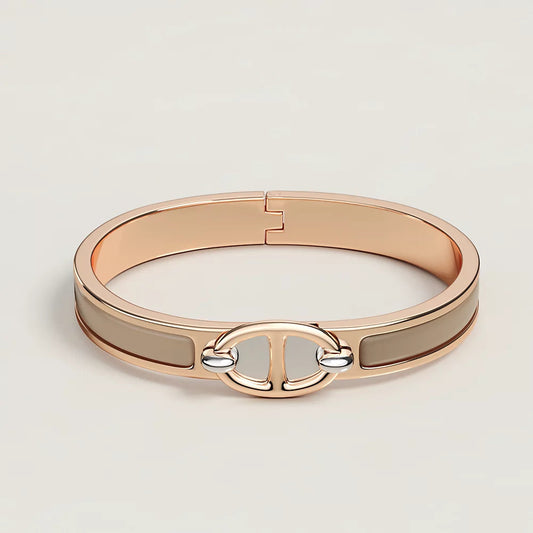 [Agudo Jewelry]CLIC CHAINE PINK GOLD BRACELET