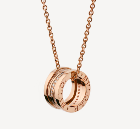 [Agudo Jewelry]ZERO 1 PINK GOLD DIAMOND NECKLACE