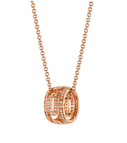 [Agudo Jewelry]PARENTESI NECKLACE PINK GOLD DIAMOND