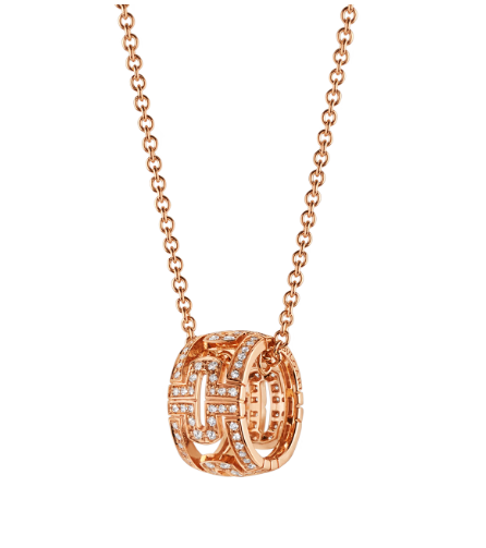 [Agudo Jewelry]PARENTESI NECKLACE PINK GOLD DIAMOND