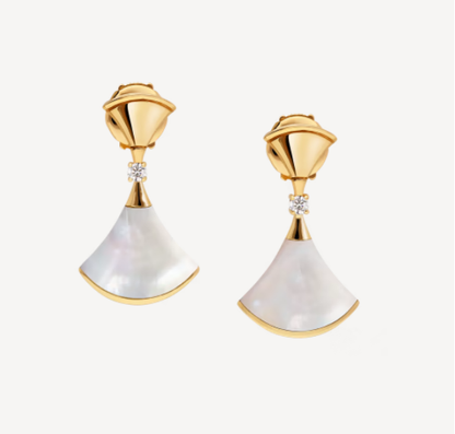 [Agudo Jewelry]DREAM MOP 1 DIAMOND EARRINGS