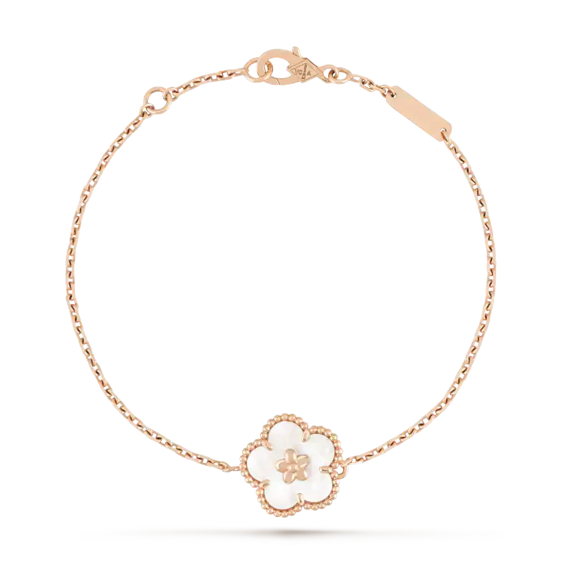 [Agudo Jewelry]LUCKY WHITE MOP PLUM BLOSSOM  BRACELET