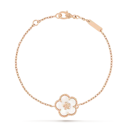 [Agudo Jewelry]LUCKY WHITE MOP PLUM BLOSSOM  BRACELET