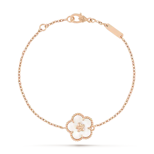 [Agudo Jewelry]LUCKY WHITE MOP PLUM BLOSSOM  BRACELET