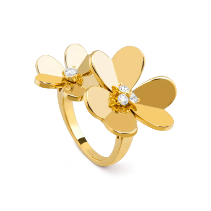 [Agudo  Jewelry]CLOVER COMOS GOLD DIAMOND RING