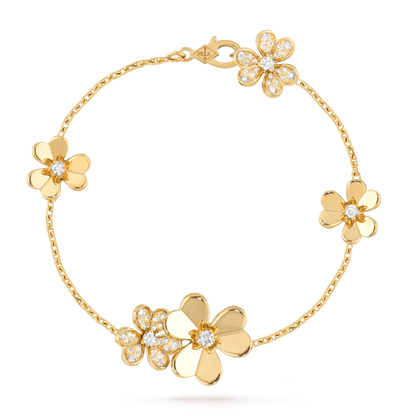 [Agudo Jewelry]FRIVOLE GOLD 5 FLOWERS BRACELET