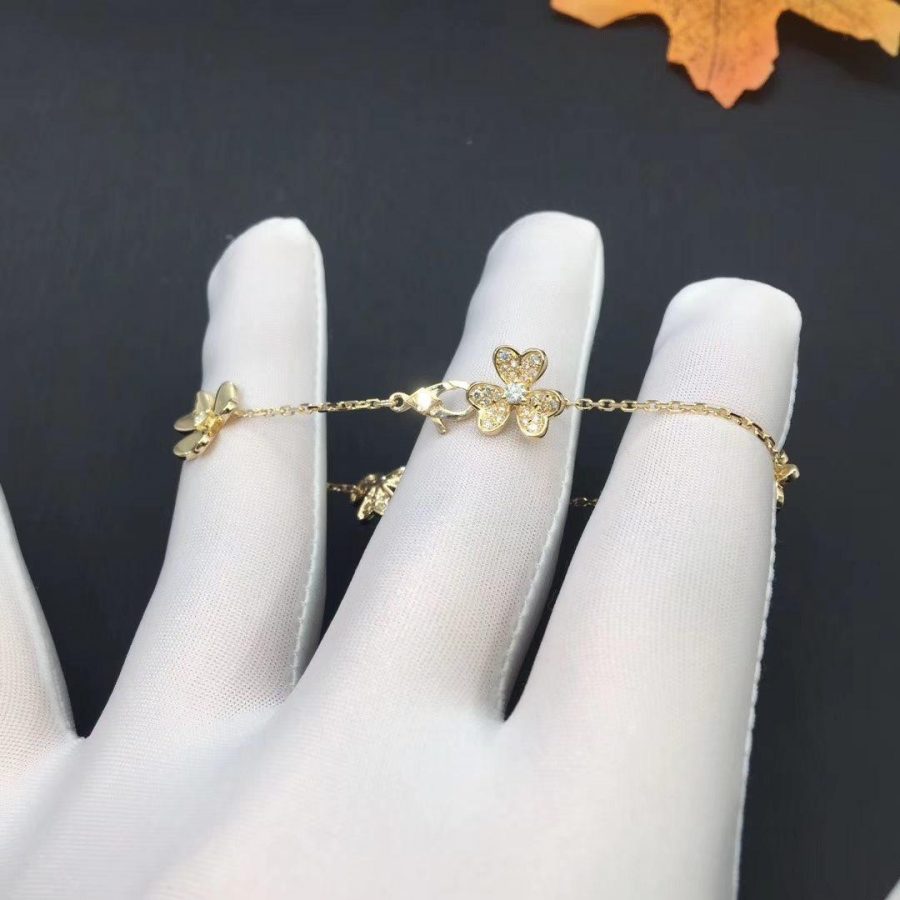 [Agudo Jewelry]FRIVOLE GOLD 5 FLOWERS BRACELET