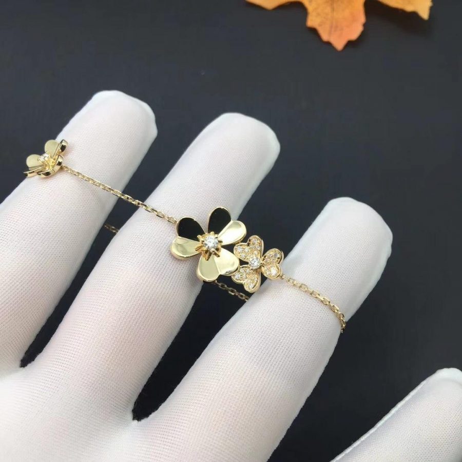 [Agudo Jewelry]FRIVOLE GOLD 5 FLOWERS BRACELET