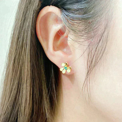 [Agudo Jewelry]FRIVOLE  FLOWER MALACHITE EARRINGS