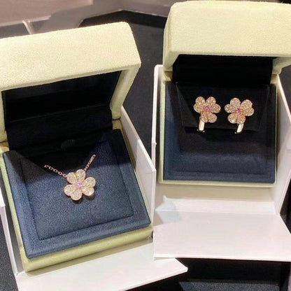 [Agudo Jewelry]FRIVOLE PINK GOLD FLOWER DIAMOND EARRINGS