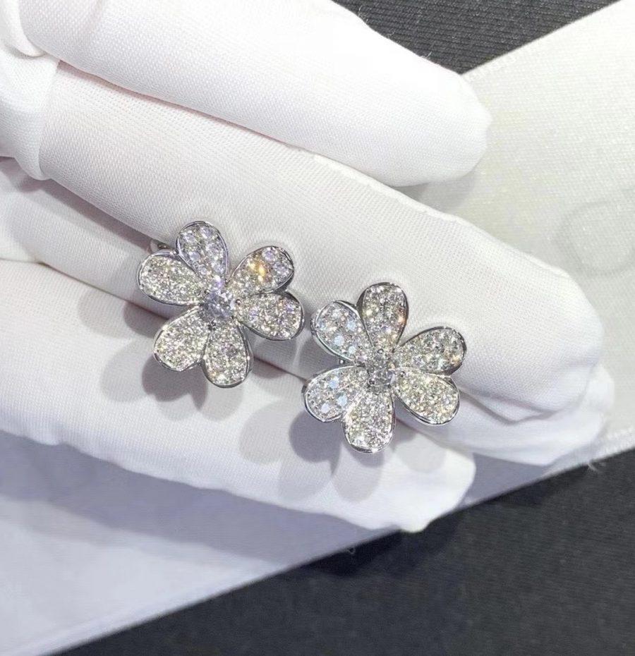 [AgudoJewelry]FRIVOLE SILVER FLOWER DIAMOND EARRINGS