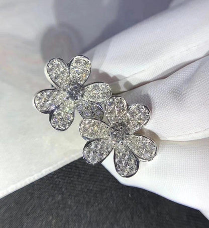 [AgudoJewelry]FRIVOLE SILVER FLOWER DIAMOND EARRINGS