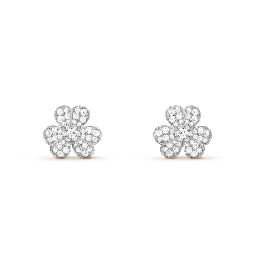 [AgudoJewelry]FRIVOLE SILVER FLOWER DIAMOND EARRINGS