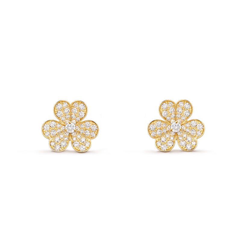 [Agudo Jewelry]FRIVOLE GOLD FLOWER DIAMOND EARRINGS