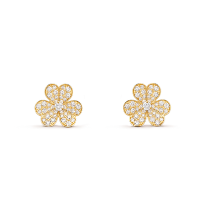 [Agudo Jewelry]FRIVOLE GOLD FLOWER DIAMOND EARRINGS