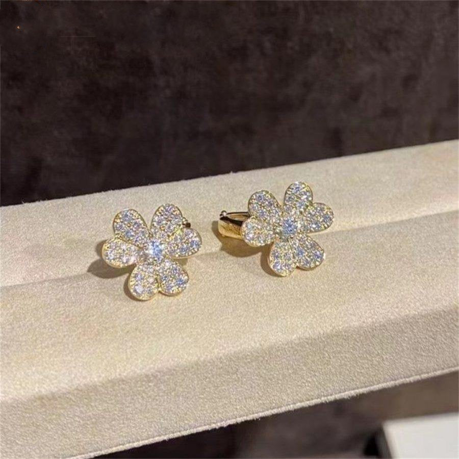 [Agudo Jewelry]FRIVOLE GOLD FLOWER DIAMOND EARRINGS