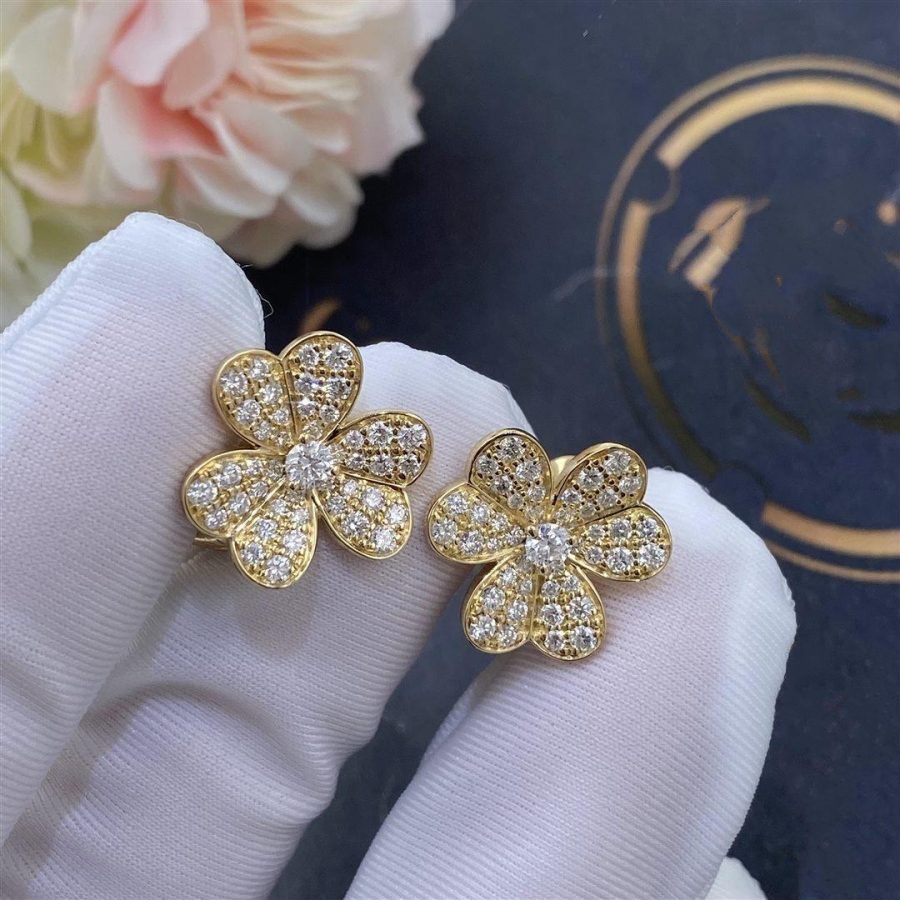 [Agudo Jewelry]FRIVOLE GOLD FLOWER DIAMOND EARRINGS