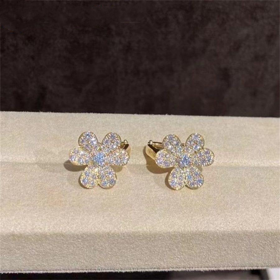 [Agudo Jewelry]FRIVOLE GOLD FLOWER DIAMOND EARRINGS