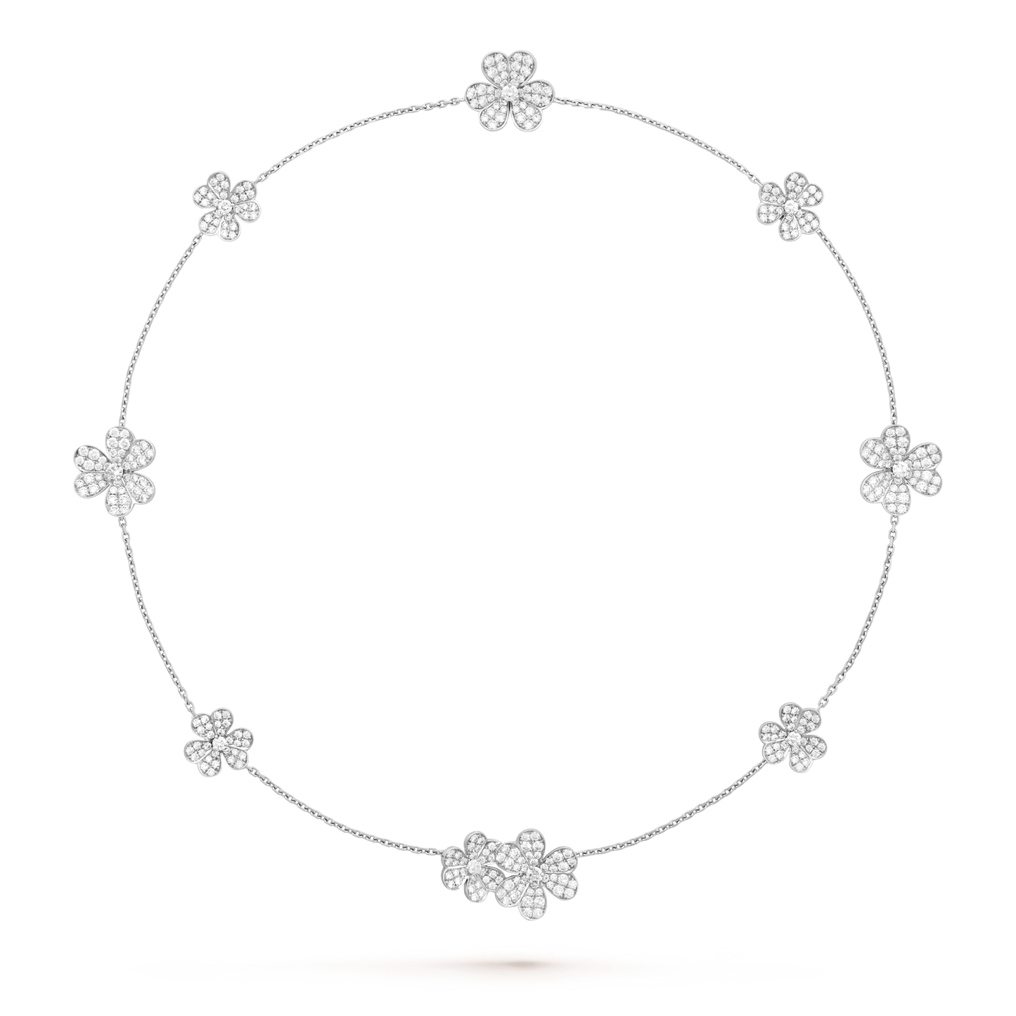 [Agudo Schmuck]FRIVOLE SILBER 9 BLUMEN HALSKETTE