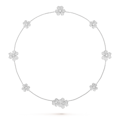 [Agudo Schmuck]FRIVOLE SILBER 9 BLUMEN HALSKETTE