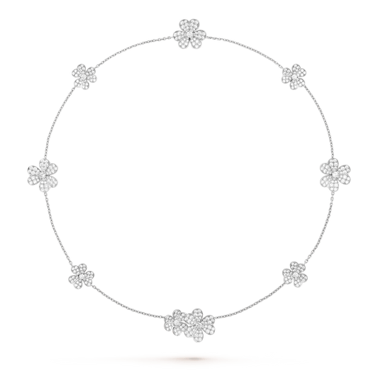 [Agudo Jewelry]FRIVOLE SILVER 9 FLOWERS NECKLACE