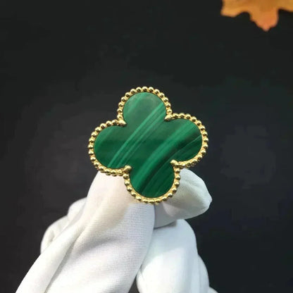 [Agudo  Jewelry]CLOVER MALACHITE RING