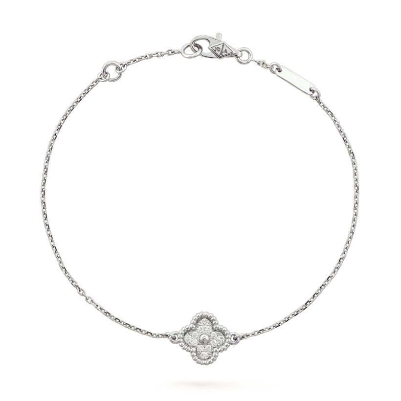 [Agudo Jewelry]CLOVER  SINGLE FLOWER BRACELET SILVER