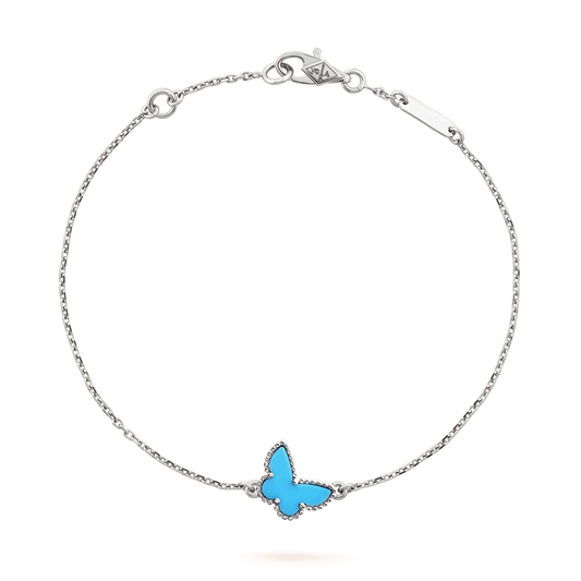 [Agudo Jewelry]BUTTERFLY TURQUOISE BUTTERFLY BRACELET SILVER