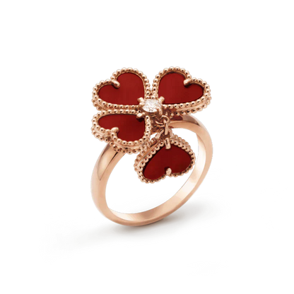 [Agudo  Jewelry]SWEET CLOVER CARNELIAN RING