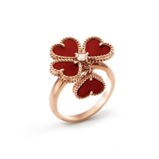 [Agudo  Jewelry]SWEET CLOVER CARNELIAN RING