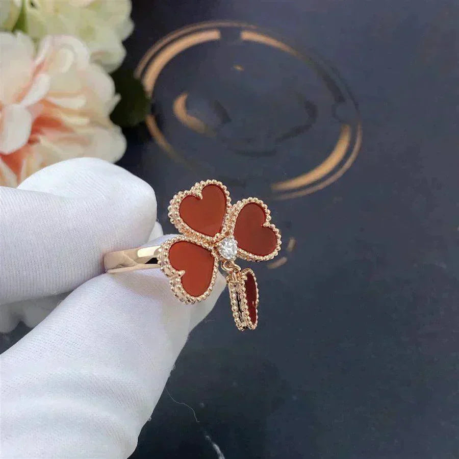 [Agudo  Jewelry]SWEET CLOVER CARNELIAN RING