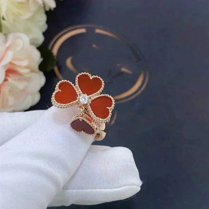 [Agudo  Jewelry]SWEET CLOVER CARNELIAN RING