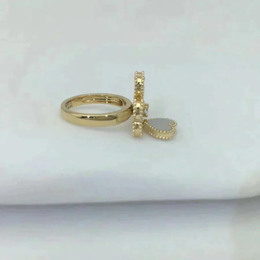 [Agudo  Jewelry]SWEET CLOVER WHITE MOP RING