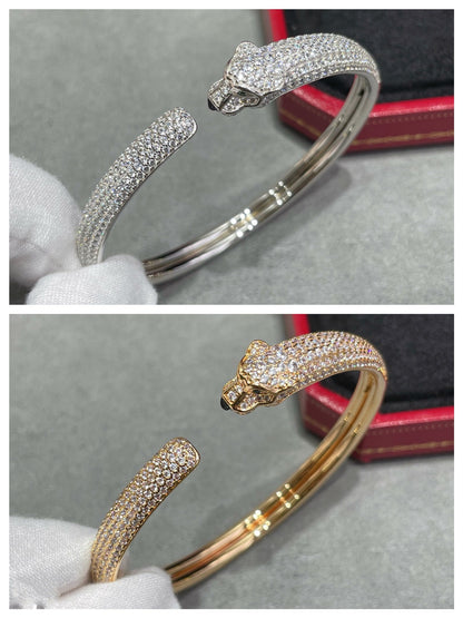 [Agudo Jewelry]PANTHERE FULL DIAMOND OPEN BRACELET