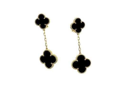 [Agudo Jewelry]CLOVER 2 MOTIFS  EARRINGS (MULTIPLE CHOICESC