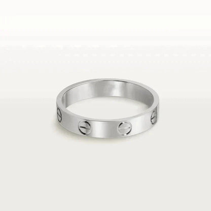 [Agudo  Jewelry]LOVE RING 4MM 1 DIAMOND SILVER