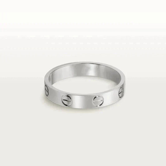 [Agudo  Jewelry]LOVE RING 4MM 1 DIAMOND SILVER