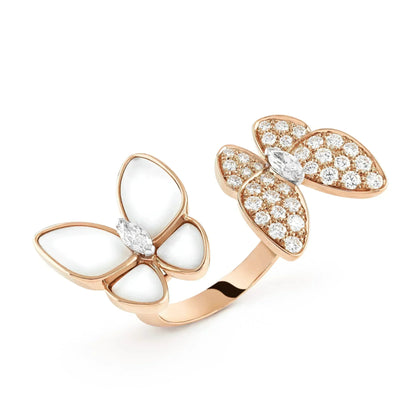 [Agudo Jewelry]TWIN BUTTERFLY DIAMOND MOP RING