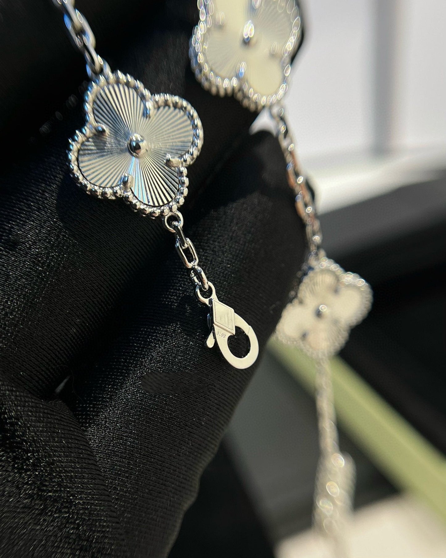 [Agudo Jewelry]CLOVER SILVER 5 MOTIFS BRACELET